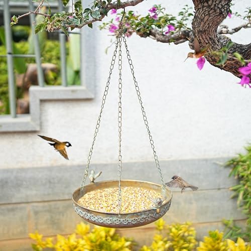Metal Hanging Bird Bath, Hanging Bird Baths for Outdoors
