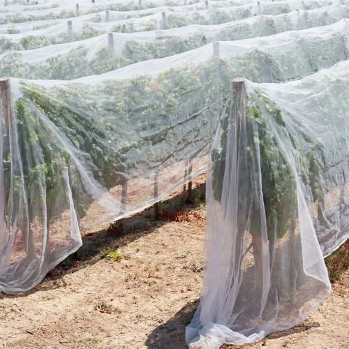 20 x 33 ft Garden Mesh Netting Insect Mosquito Net, White, 1 Pcs