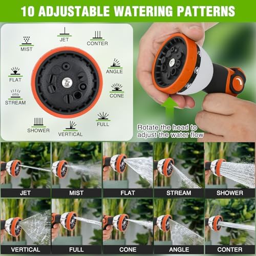 Garden Hose Nozzle Heavy Duty ABS Water Hose Sprayer for Outdoor