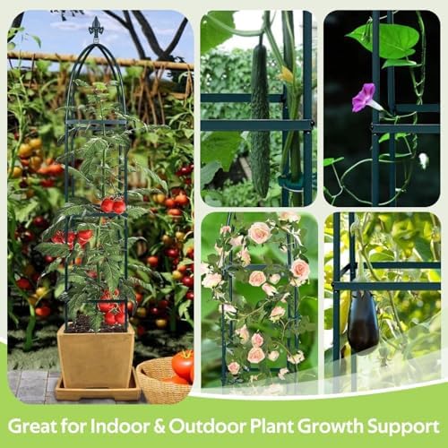 100% Garden Trellis Metal Obelisk Trellis for Climbing Plants Outdoor