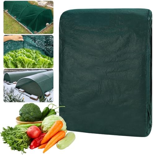 Green Plant Covers Freeze Protection 6.5 x 33 FT 1.2oz/yd² Frost Cloth Blankets for Outdoor Plants in Winter, Floating Row Cover for Vegetable Garden