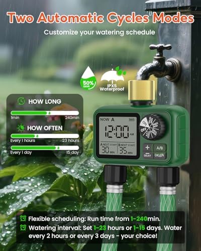 Water Timer for Outdoor Garden Hose, Sprinkler Timer for Garden