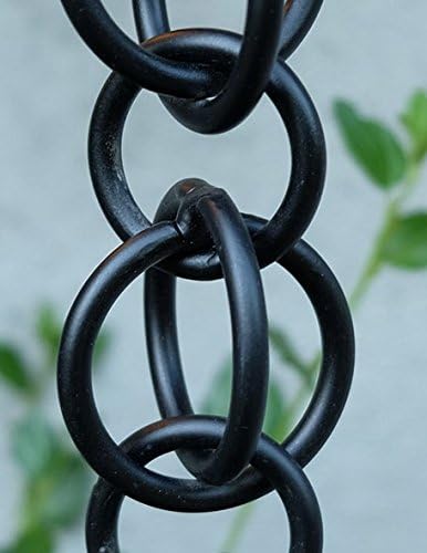 Nutshell Stores Double Loops Rain Chain - Black - 13 Feet
