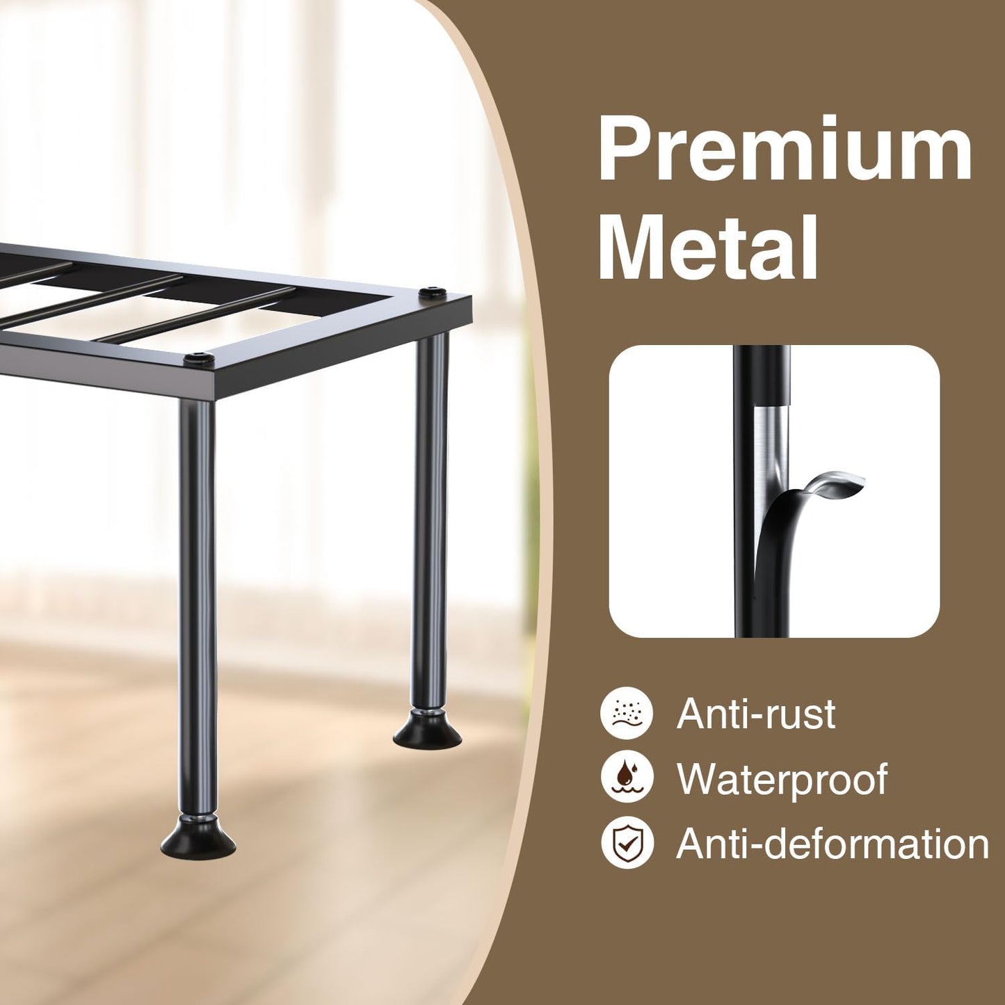 1 Tier Plant Stand: Ladder Plant Holder - Metal Flower Pot Stand - Heavy Duty Flower Rack for Living Room Patio Garden Corner Balcony and Courtyard.