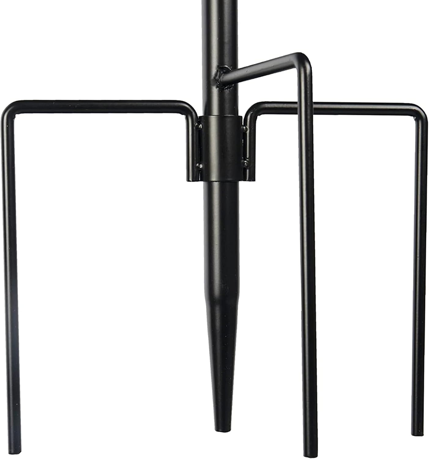 Ashman Deluxe Bird Feeding Station (1 Pack) Bird Feeders for Outside - Multi Feeder Pole Stand Kit with 4 Hangers, Bird Bath and 3 Prong Base for Attracting Wild Birds - 22 Inch Wide x 92 Inch Tall.