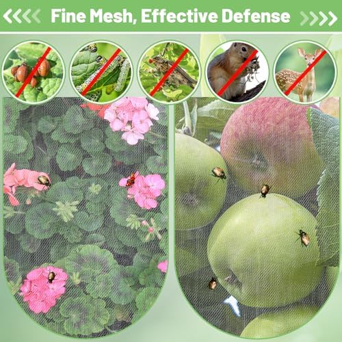 4x10ft Garden Netting, Ultra Fine Mesh Plant Covers