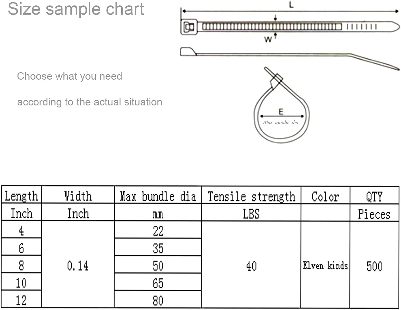 XINGO Nylon Cable Zip Ties Self Locking Plastic Wire Ties with 40 Lbs Tensile Strength for Indoor and Outdoor 12 Inch 500 Pack Brown