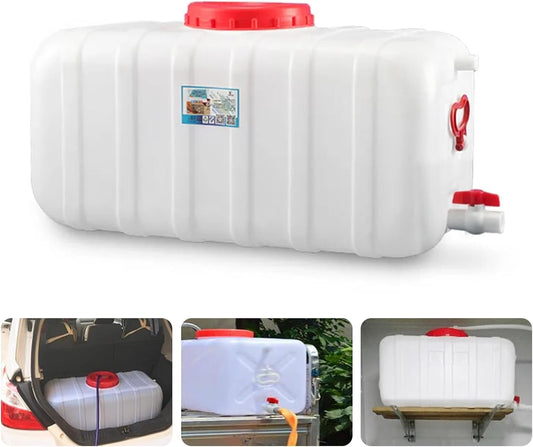 Heavy Duty Water Container Plastic Water Storage Carrier with Tap 50l 80l 110l 200l Water Tank Water Bottle Dispenser for Camping Caravan Hiking Outdoor(Size:80L)