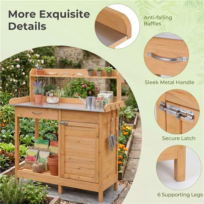 GLACER Outdoor Potting Bench Table