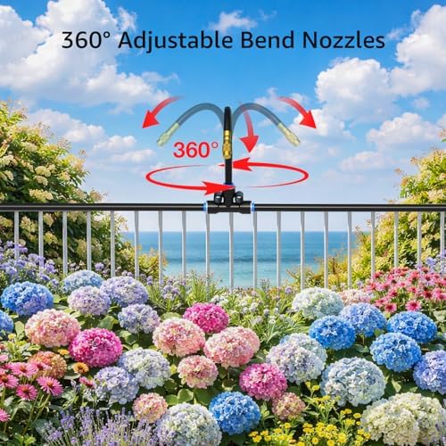 Drip Irrigation System with 360° Adjustable Copper Nozzles