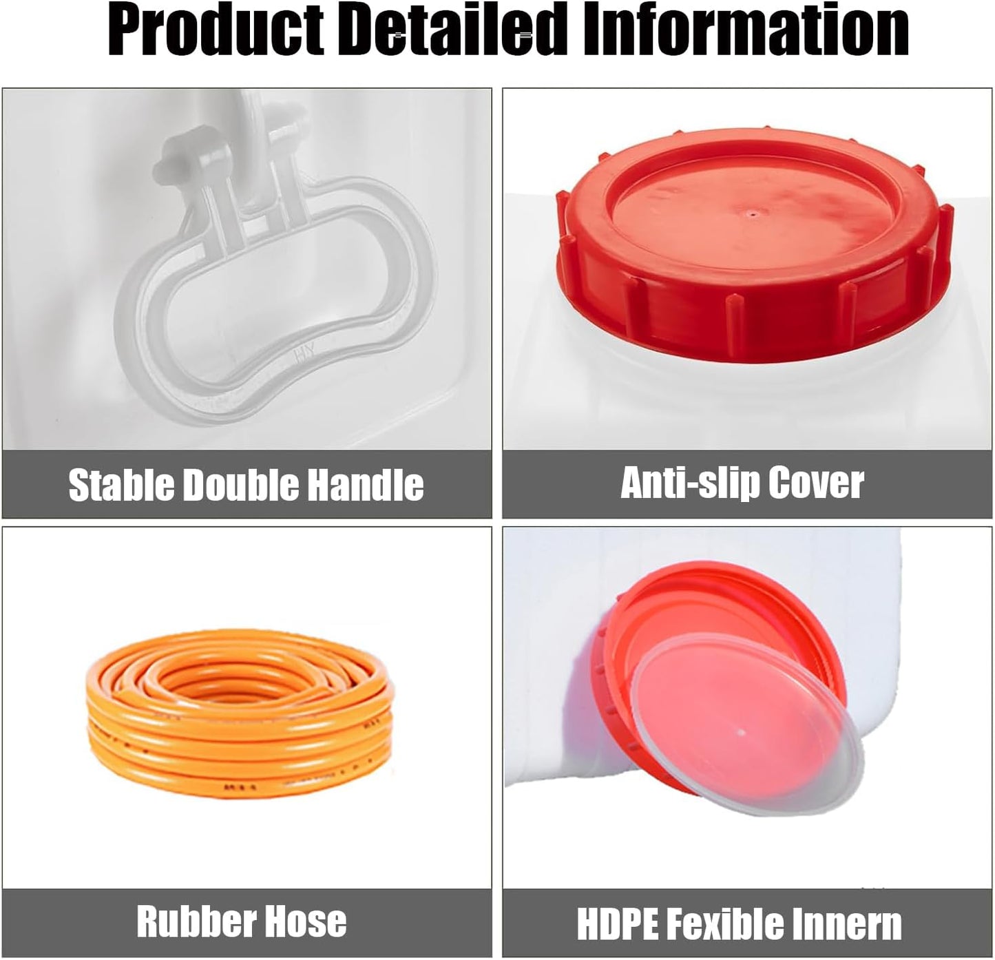 Plastic Water Storage Carrier with Tap 25L/35L/50L/80L/110L/200L Water Tank Dispenser Emergency Water Container for Camping Caravan Hiking Outdoor(Size:6.6Gal/25L)