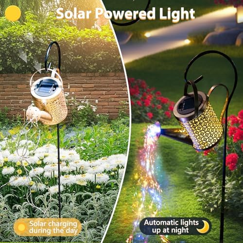 Solar Watering Can Light, Solar Yard Decorations Outdoor