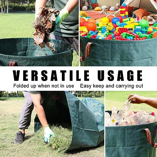 72 Gallon 6 Pack Leaf Bags Reusable for Lawn & Garden