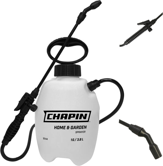 Chapin International 16144 1 Gallon Multipurpose Sprayer for Lawn, Home and Garden,Translucent White