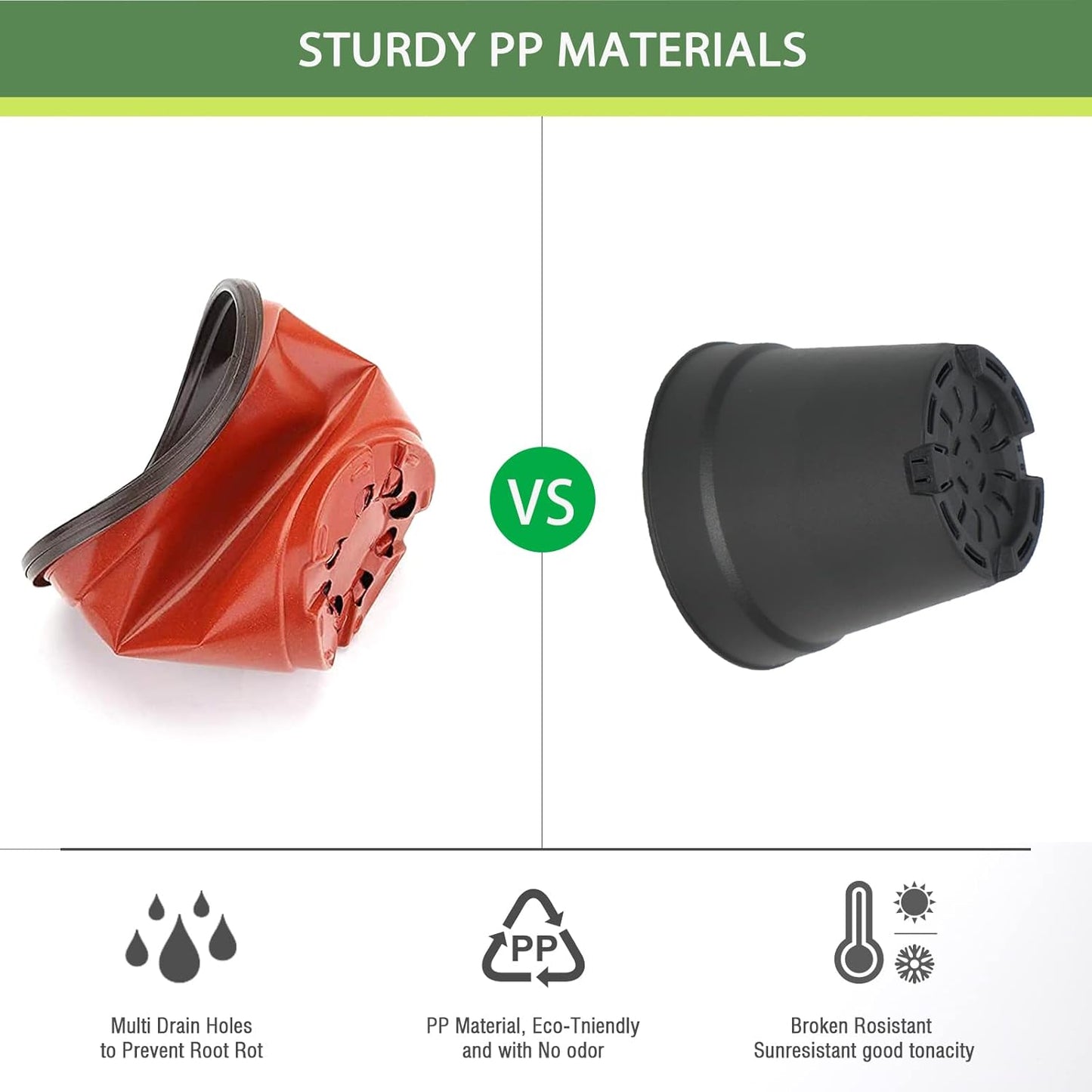 24 Pcs 4 Inch Plant Pots with Drainage Holes and Saucers for Indoor Plants, Plastic Small Flower Nursery Pots Seed Starting Pots for Plants Succulent, Black