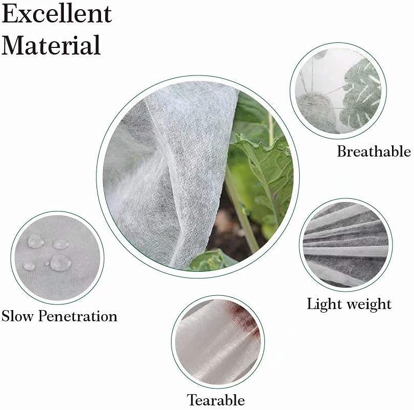 Agfabric Plant Cover for Frost Protection 120"x96" 0.9oz Garden Cover for Plants,Shrub/Bush/Tree Jacket Cover for Freeze Protection,White,4 Pack