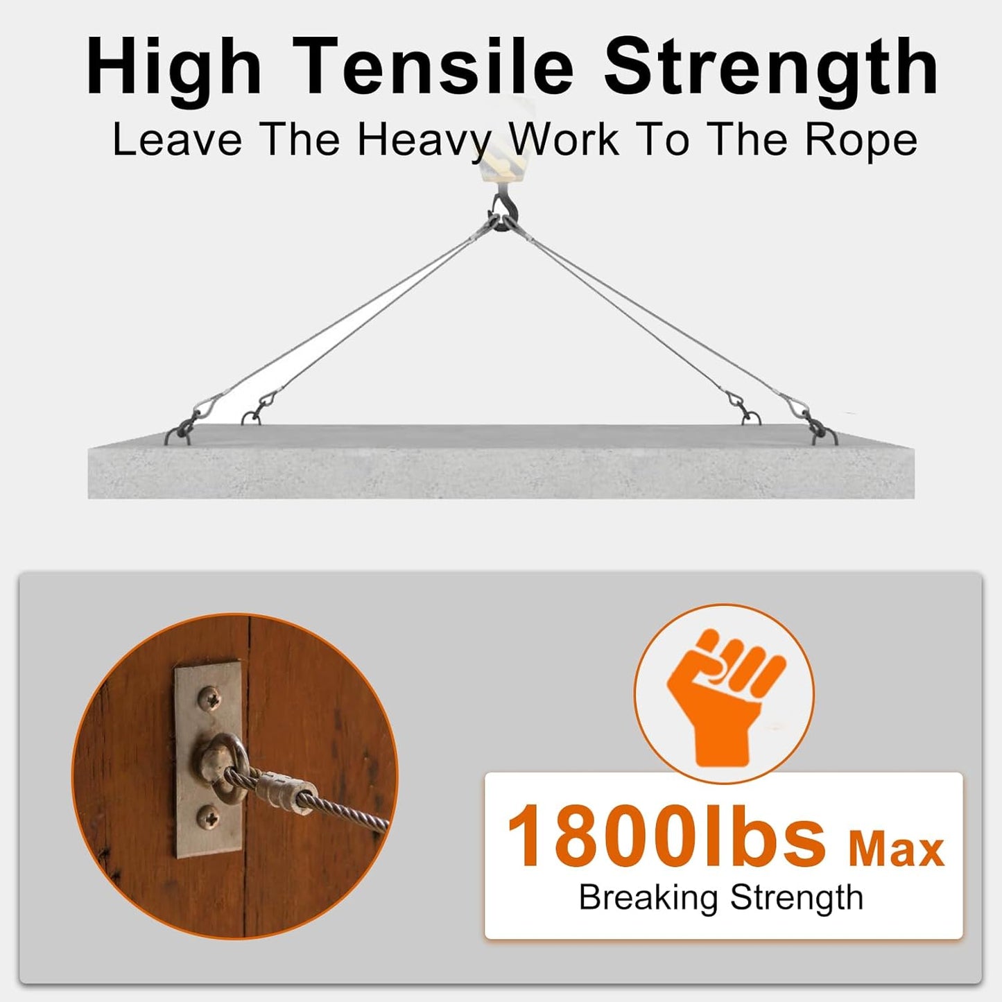 1/8" wire cable, 100ft Wire Rope Metal Cable With Loop Sleeve And Steel Thimble, 7x7 marine stainless steel Strand Core Perfect For Deck Railing System, Outdoor hanging kit, garden fence (SR03)