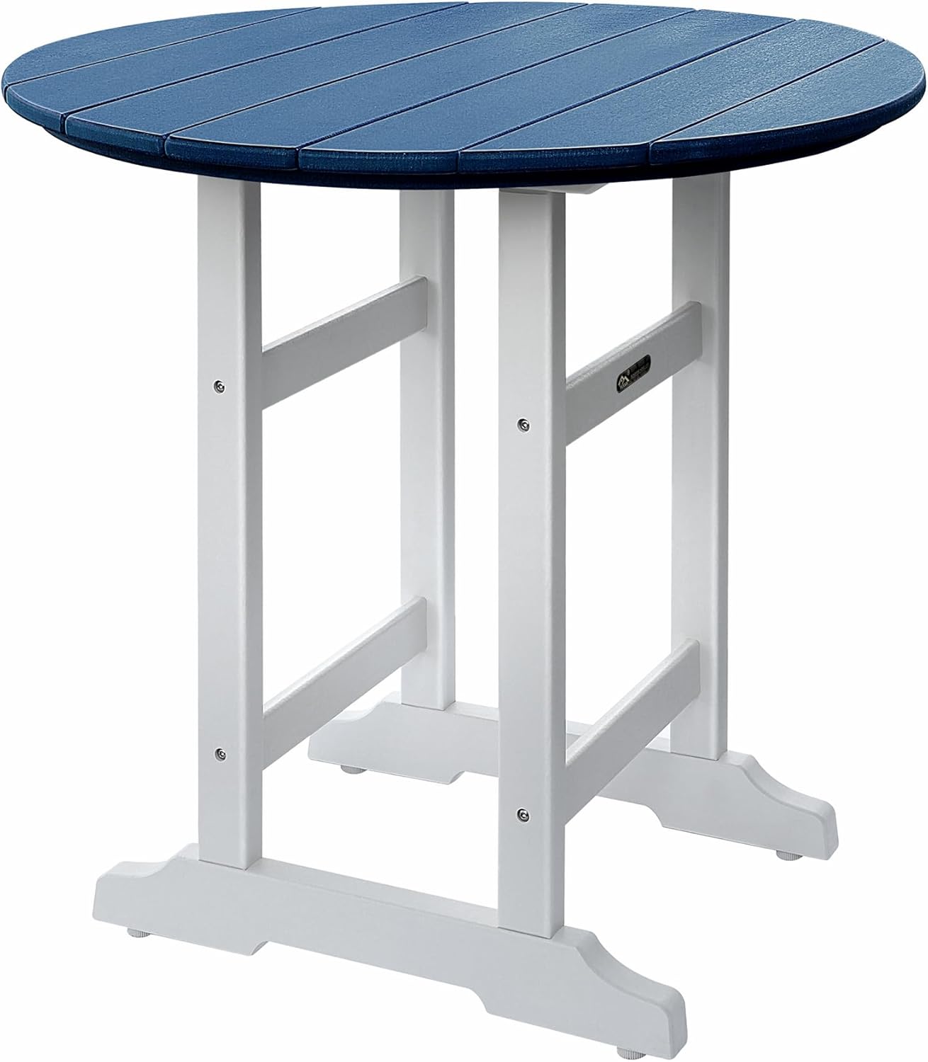 Patio Bar Tables, Outdoor Bar Table, Wather Resistant 35" Round Outdoor Bar HDPE High Adirondack Side Table Plastic Height Table Pub for Balcony, Garden, Pool, Backyard, Fire Pit, Lawn