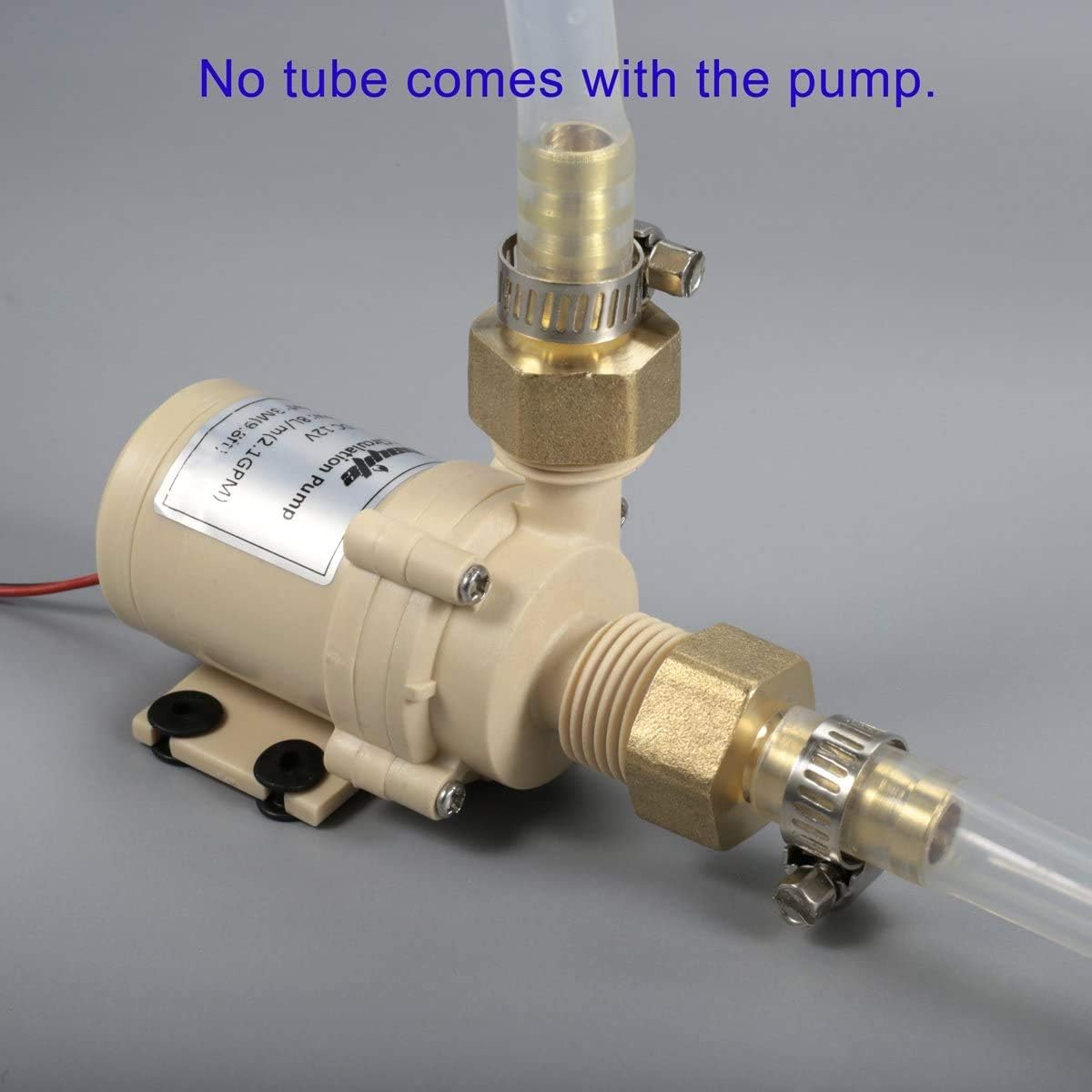 bayite BYT-7A006 DC 12V Solar Hot Water Heater Circulation Pump Low Noise 3M Discharge Head 2.1GPM