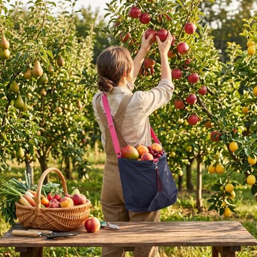 VBESTLIFE Fruit Picking Bag, 600D Oxford Cloth Harvest Apron for Orchard