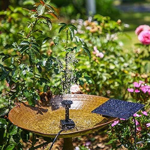 AISITIN 2‑Pack DIY Solar Fountain Pump with 6 Nozzles & 9.8ft Power Cord