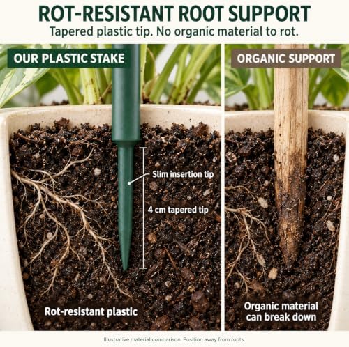 10-Piece Stackable Plant Support Stakes - 38" Sturdy Monstera Pole