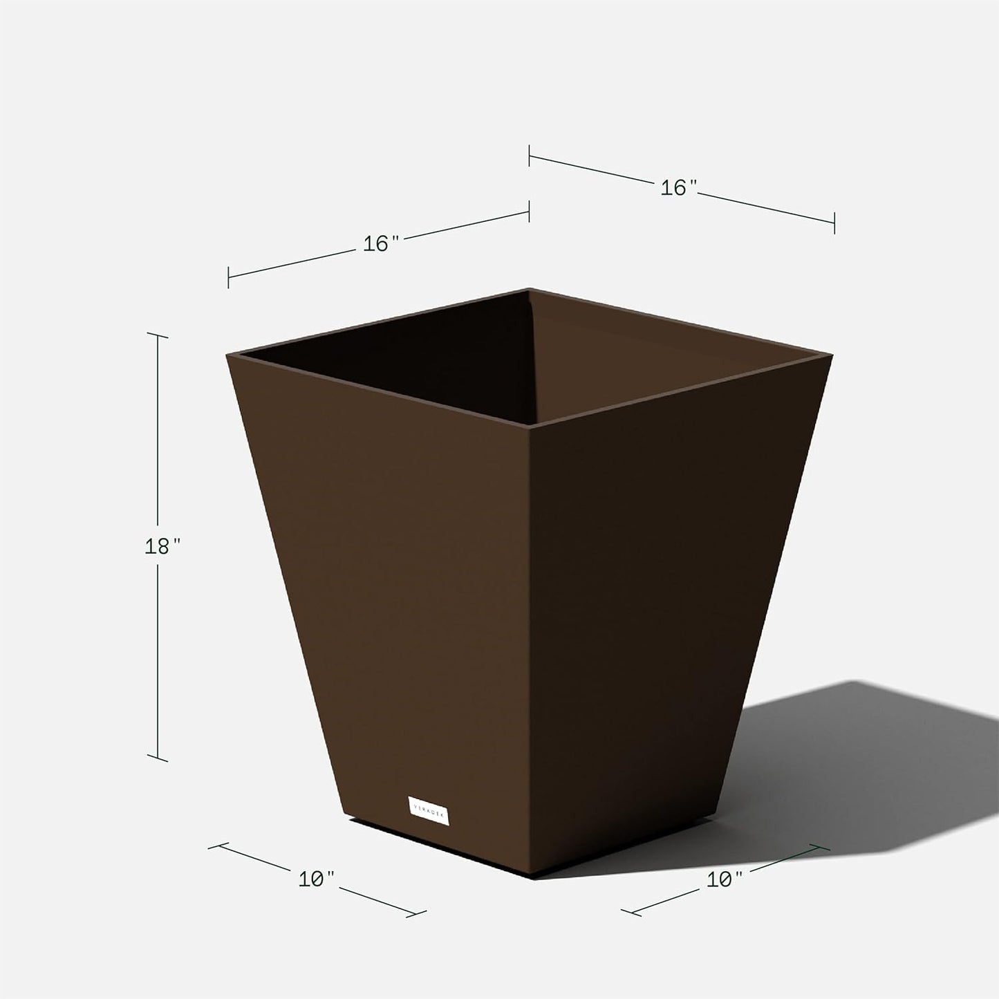 Veradek Pure Series Nobleton Plastic Planter - Large Pots for Indoor or Outdoor Porch/Patio | Durable All-Weather Use with Drainage Holes | Modern Planter Décor for Flowers, Shrubs, Trees