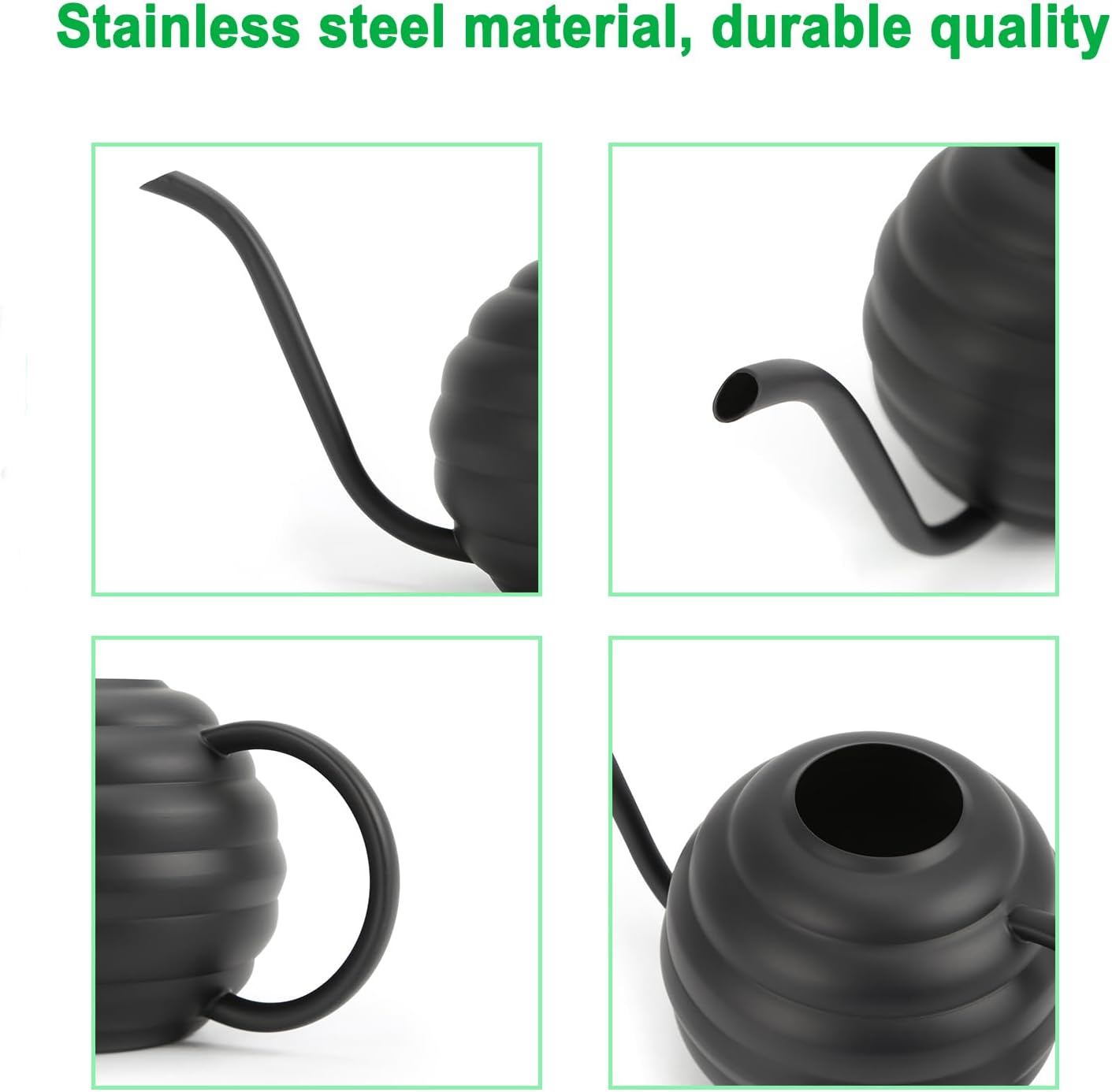 Plant Watering Bottle, 400ml/14oz, Retro Style Watering Can, Frosted (Black)