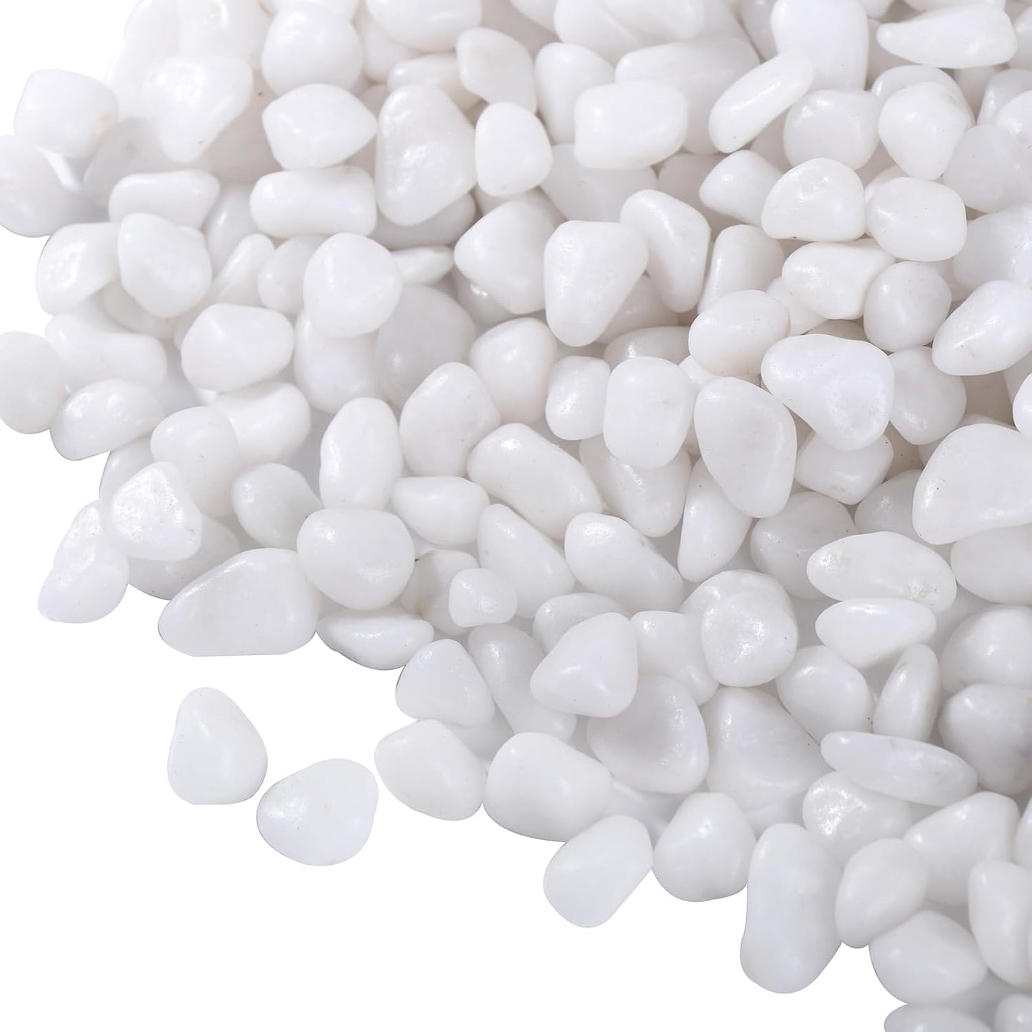 10 LB White Pebbles for Plants, 3/8 inch White Rocks for Vases Landscaping, Small Decorative Stones for Indoor Outdoor, Polished