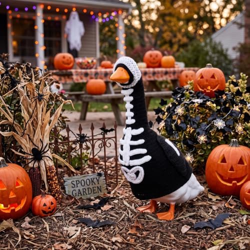 Abbylike Halloween Flamingo Skeleton Porch Goose Outfit Fit 23 Inch Statue