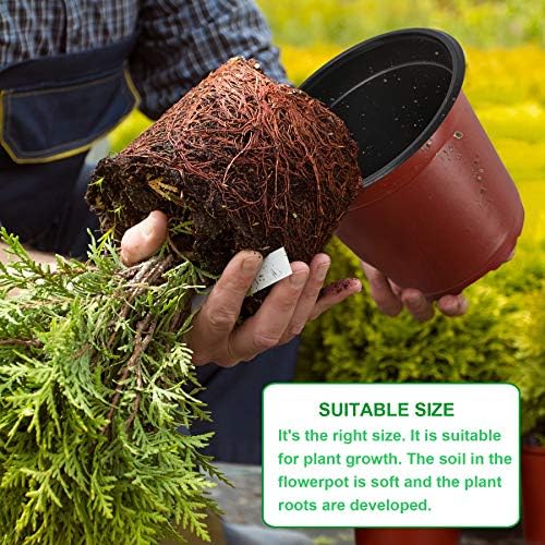 110 Pcs 6 Inches Plastic Plants Nursery Pot, Seed Starting Pots