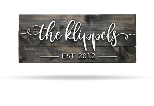 Custom Wood Sign Personalized Handmade Wedding Gift Wood Wall Art Personalized Sign Last Name Sign Established Sign Wooden Signs Bridal Shower Gift Anniversary Gift