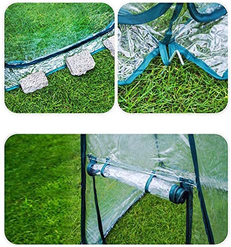 porayhut Pop Up Greenhouse Cover Flower House Mini Gardening Plant Flower Sunshine Room Room,Backyard PVC Greenhouse Cover for Cold Frost Protector Gardening Plants