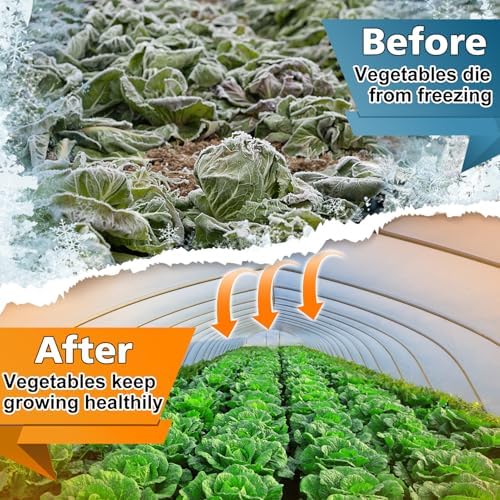 10 x 50 ft Greenhouse Cover Plastic Sheeting for Outdoor Plants