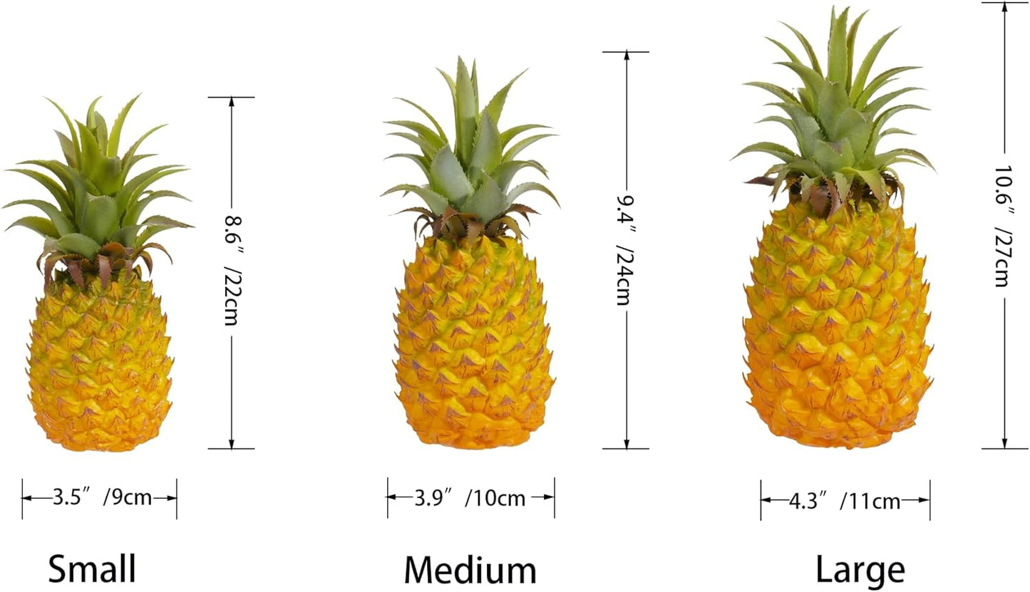 QIRMIZI Artificial Pineapple -Simulated Fruit Decoration, Lifelike Fake Fruit Model, Perfect for Home Decor, Kitchen, Party & Photography Prop – Realistic & Eco-Friendly,Yellow Large
