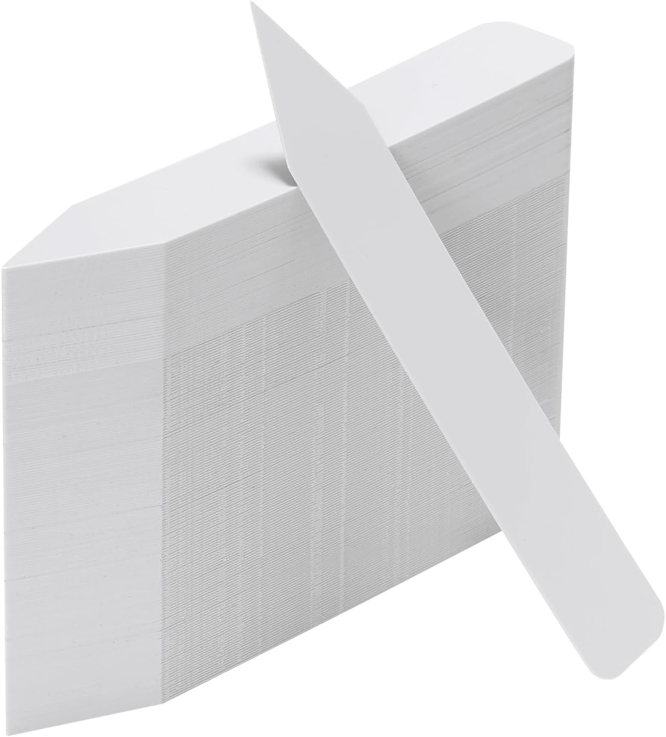 300 Pcs Plant Labels, 4 Inch Plastic Potted Plant Name Tags, Seedlings Seed Label Markers Nursery Plant Stake Tag with Bonus Marking Pen for Outdoor Indoor Garden Patio Flower Vegetable, White