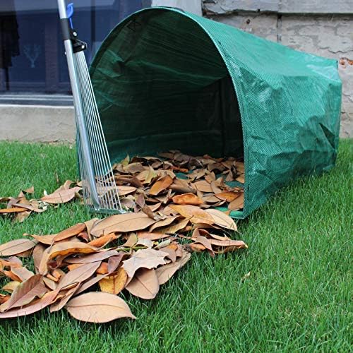 Gardzen 2 Pack 53 Gallon Dustpan Style Yard Waste Bags Reusable