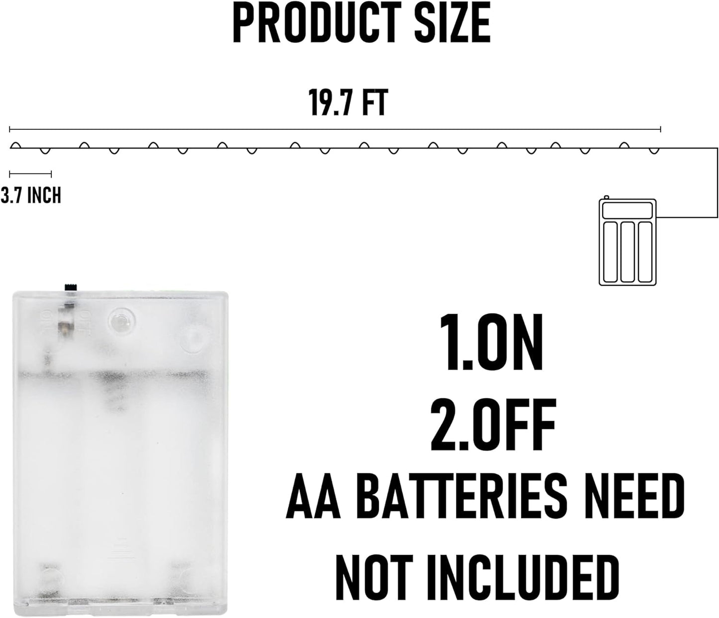 Dazzle Bright Fairy Lights Battery Operated, 2 Pack Total 40FT 120LED Silver Wire Waterproof String Lights, Christmas Decorations for Indoor Outdoor Bedroom Yard Party Decor, Warm White