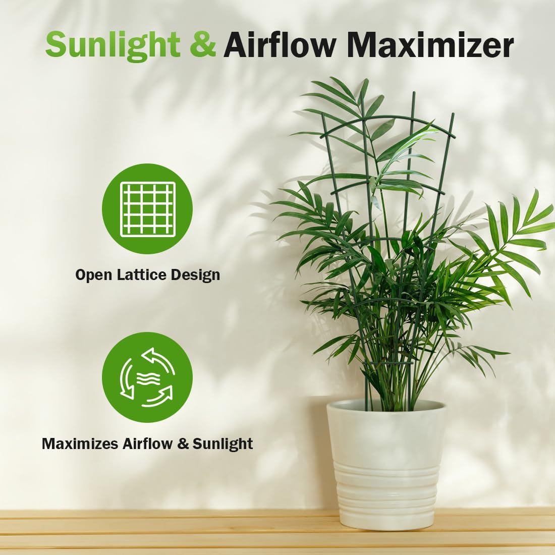 6-Pack Metal Trellis for Potted Plants, 43" Heavy Duty Garden Trellis for Climbing Plants, Rustproof Powder Coated Indoor/Outdoor Trellis for Climbing Vines, Flowers, Houseplants