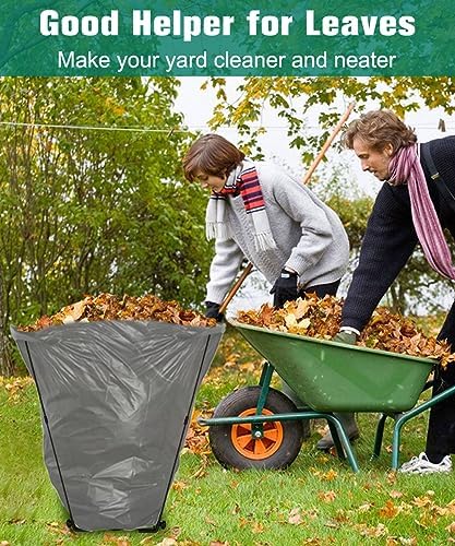 Outdoor Garden Trash Bag Holder Stand, Lawn Leaf Bag Holder, Black