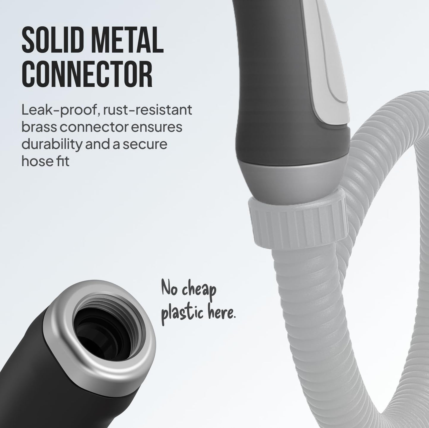 Garden Hose Nozzle – 8-Pattern Hose Sprayer with Thumb Control – Watering Tool for Garden, Car Wash, Lawn Care & Pet Shower