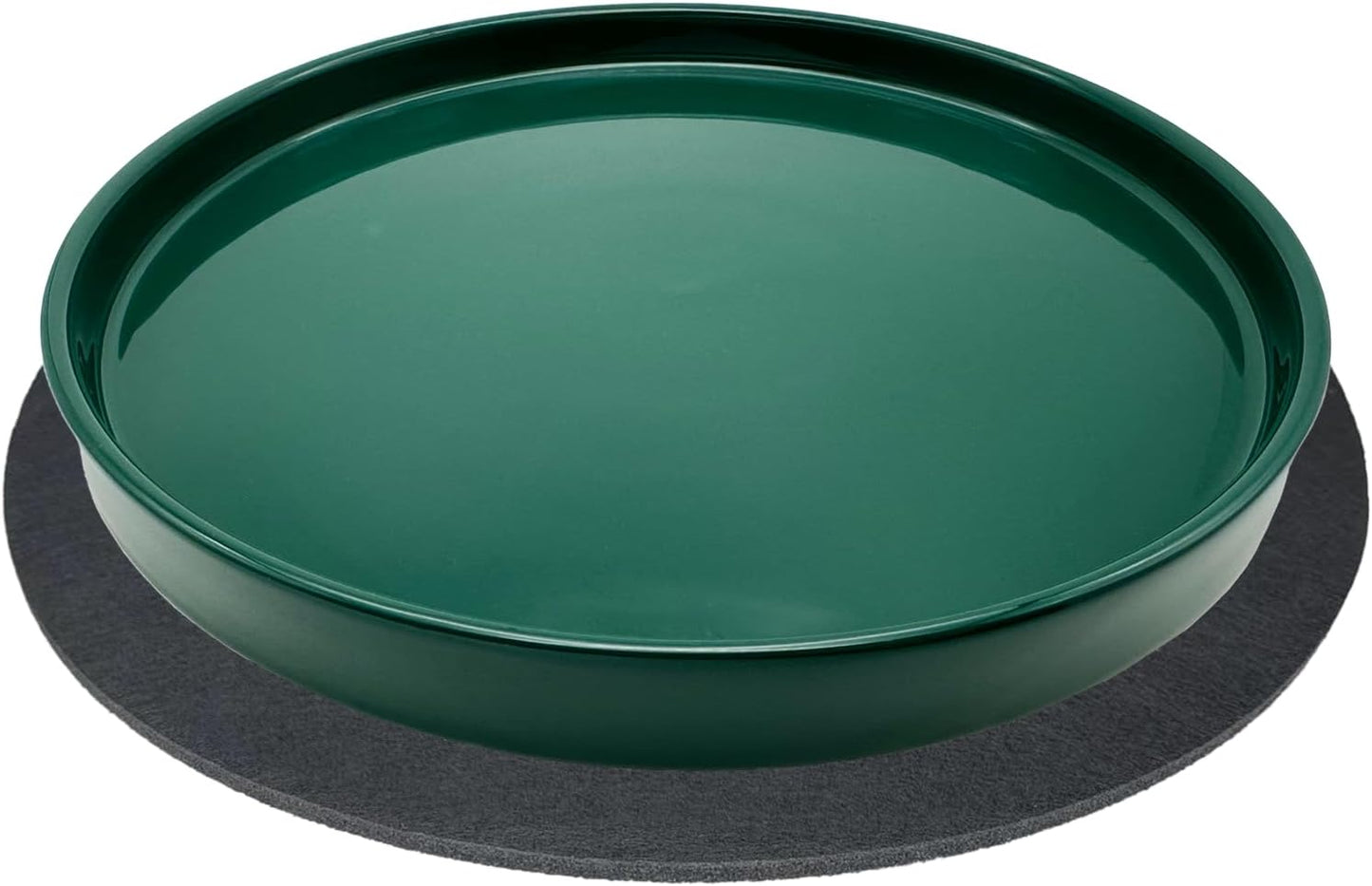 Ceramic Plant Saucer Pot Tray 10 Inch, Planter Saucers 4 5 6 7 8 9 10 11 12 13 Inch for Indoors Outdoor, Durable Sturdy Flower Drainage drip Water Tray for Glazed Pots Base (10.7 Inch-Green)