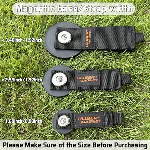Strong Magnetic Storage Straps,Heavy Duty Magnetic Garage Storage Tool Organizer,Extension Cord, Cable, Rope,Tools for Garage,Pick-up,RV and Workshop(2 Pack/1.69INCH)