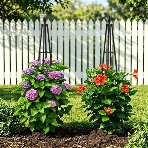 AlisisFores 4 Ft Garden Obelisk Trellis for Potted Climbing Plants