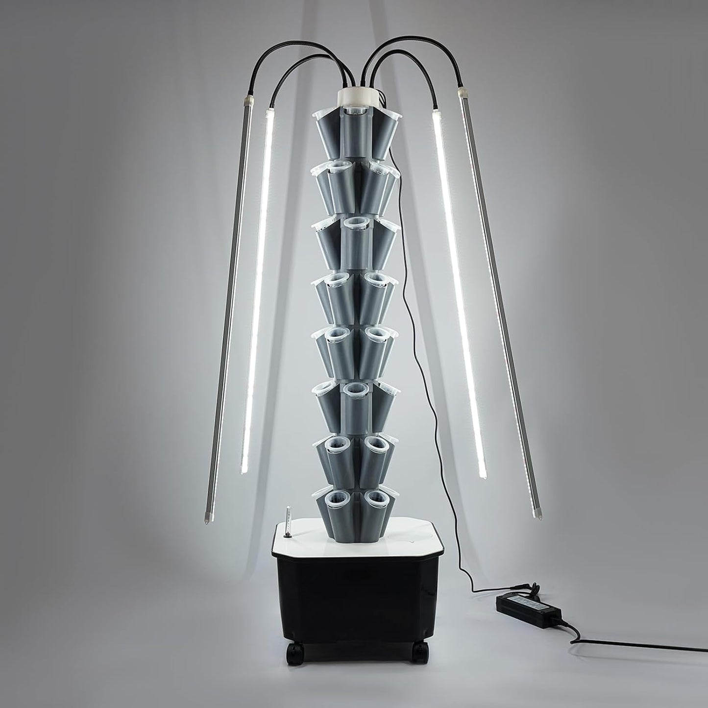 Hydroponic Tower, Vertical Planter Tower, 40 Planting Holes Water Planting Growing System Kit, Hydroponics Growing System Container with LED Grow Light for Herbs, Fruits and Vegetables