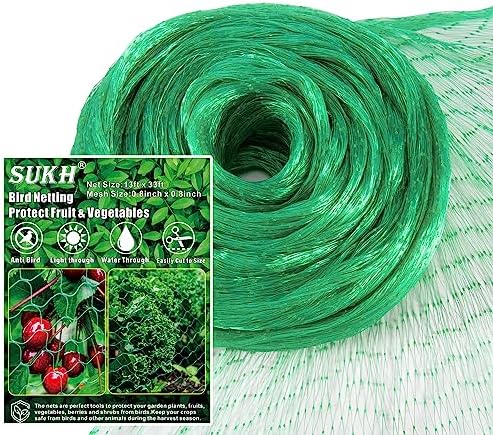 Sukh Bird Netting for Garden 13x33ft - Mesh Net for Garden Protection