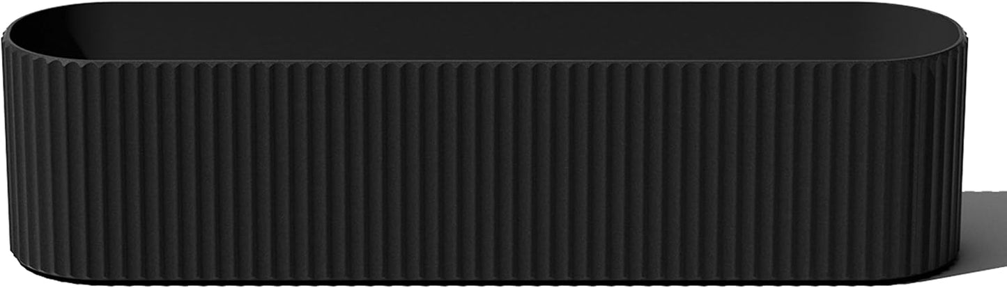 Veradek Demi Series Window Box Planter - Long Planter Box for Windowsill/Balcony | Durable Plastic-Stone Composite Material | Modern Décor for Flowers/Herbs