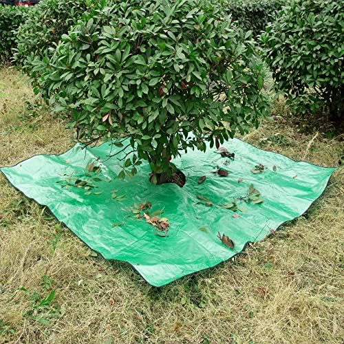 Landscape Tarp for Trimming, 78.7"x78.7" Pruning Garden Tarp with 12'' Hole