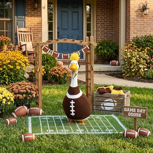 Abbylike Football Porch Goose Outfits Fit 23" Cement Plastic Statue