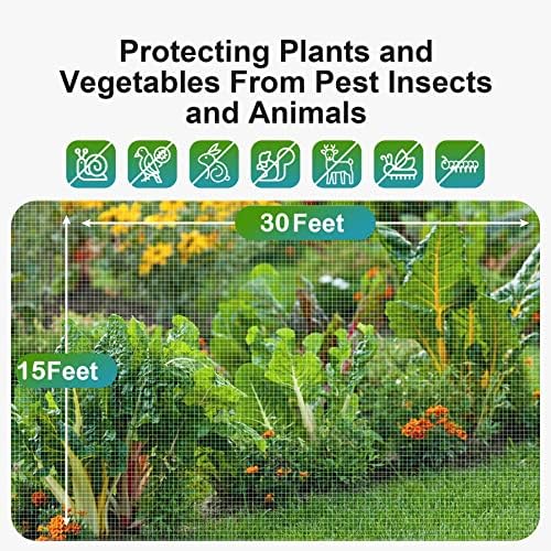 Garden Netting Pest Barrier: Ultra Fine 15'x30' Bug Netting